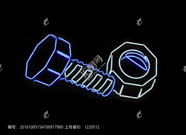 霓虹螺母和螺栓形標志