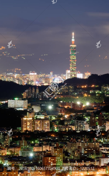 臺北美麗的城市夜景