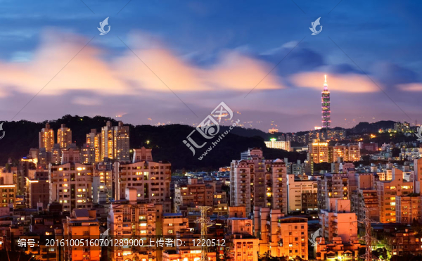 臺北美麗的城市夜景