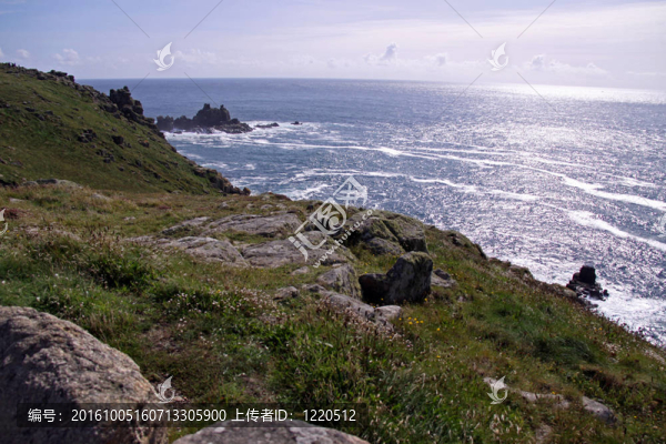 嶙峋的懸崖海岸觀；康沃爾；英國(guó)