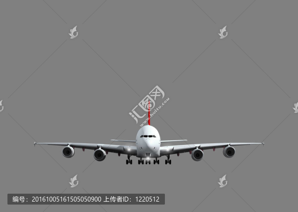 白色噴氣飛機(jī)-灰色隔離