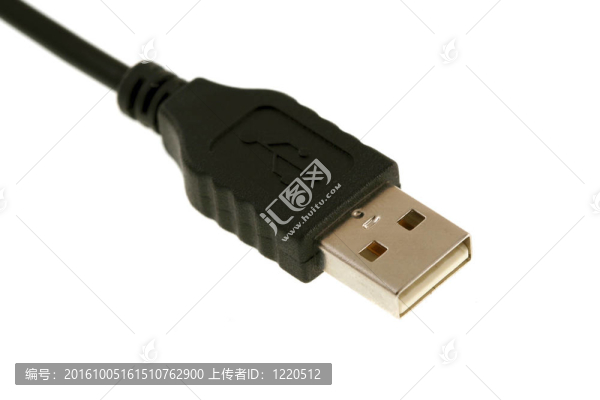 USB電纜的白色隔離
