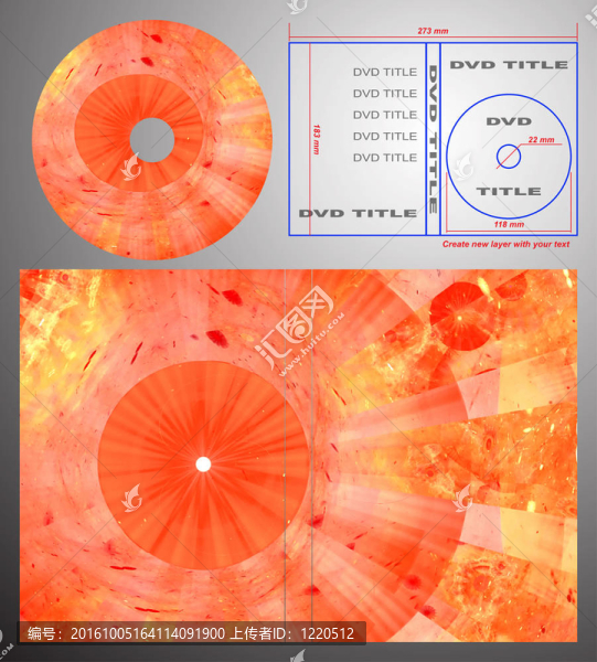 DVD標(biāo)簽和盒蓋設(shè)計(jì)模板。