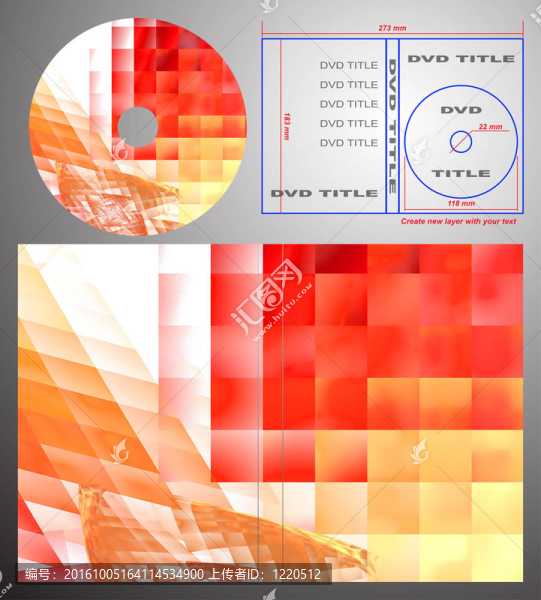 DVD標(biāo)簽和盒蓋設(shè)計(jì)模板。