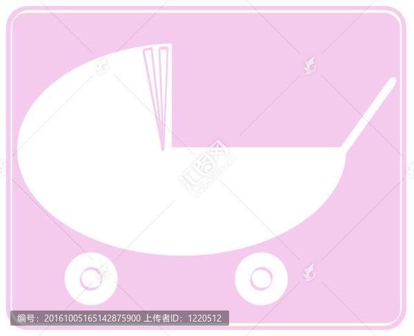 粉紅色嬰兒嬰兒車的設(shè)計(jì)圖