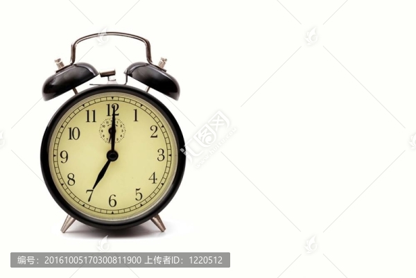 白色時(shí)鐘隔離