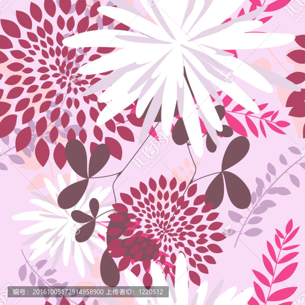 無(wú)縫背景花
