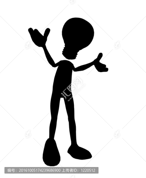 火柴人插圖剪影