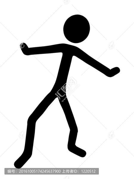 火柴人插圖剪影