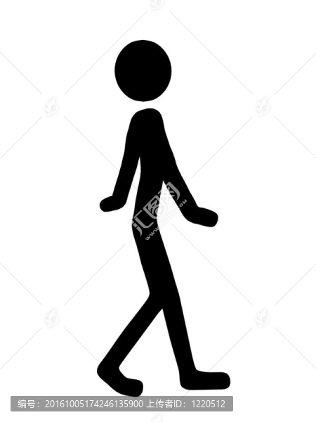 火柴人插圖剪影