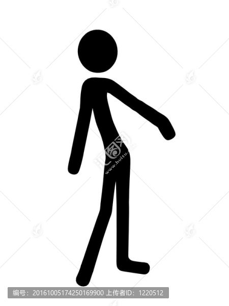 火柴人插圖剪影