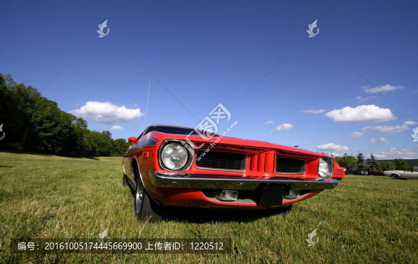 紅色的肌肉車