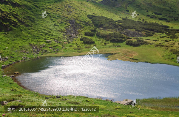 高山湖泊nesamovyte夏山