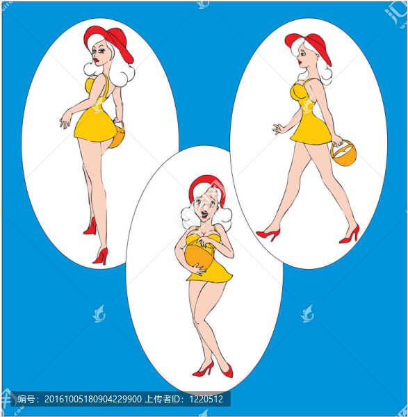 卡通美女