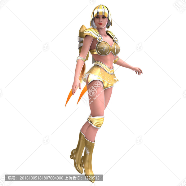 綠金裝女超人
