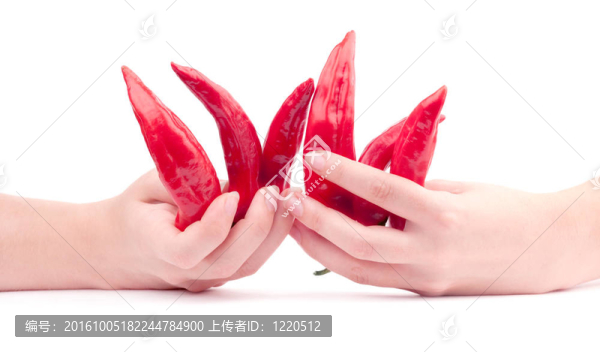 手上的紅辣椒辣椒