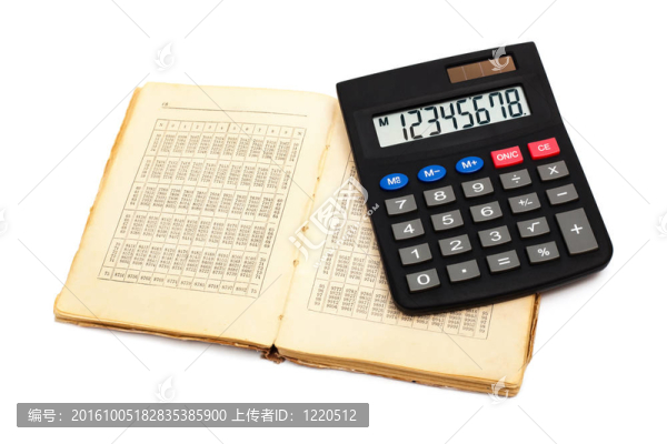 帶著一本舊書的計算器