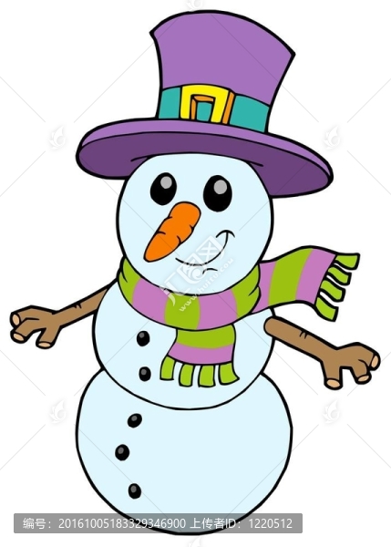 可愛的卡通雪人