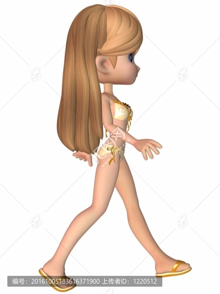 可愛卡通女孩summerwear