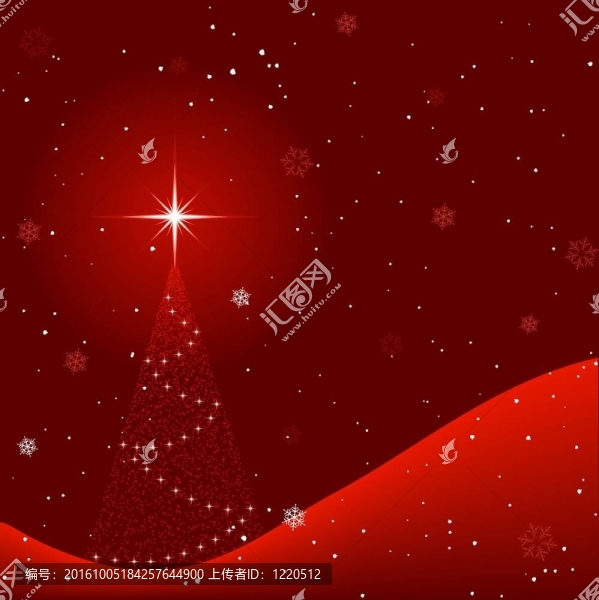 下雪和圣誕樹的寧靜冬季場(chǎng)景