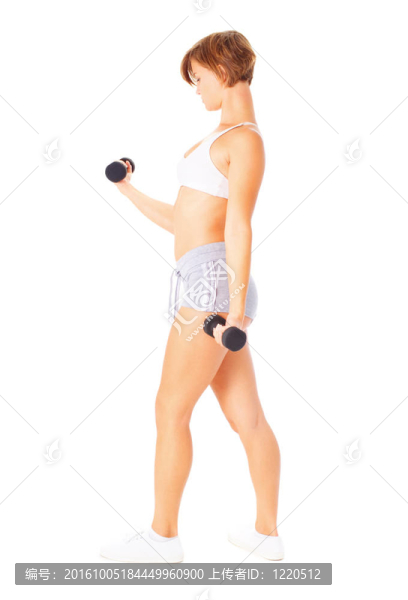 年輕女子舉重