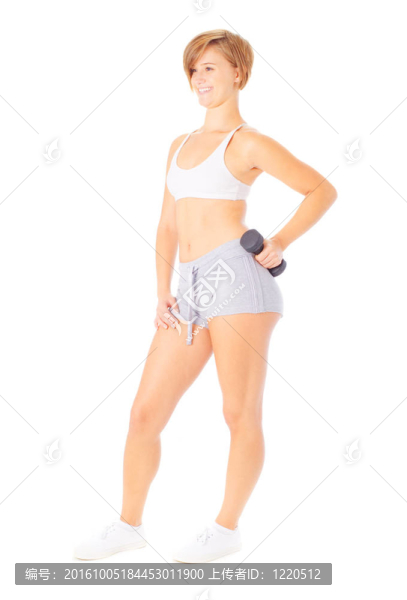 年輕女子舉重