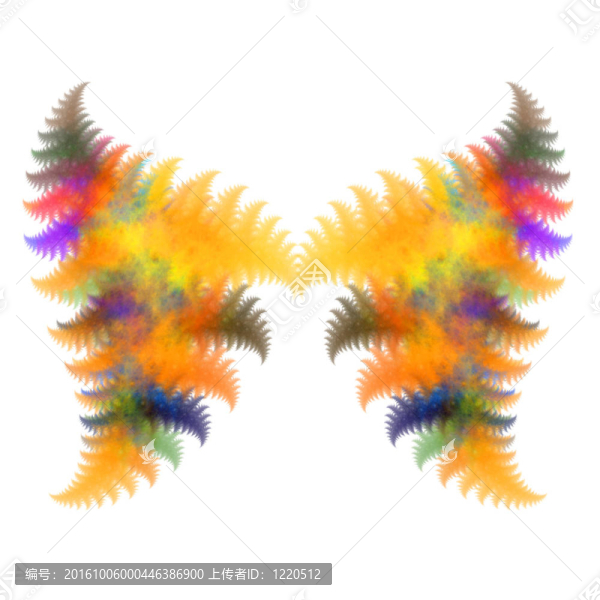 摘要對(duì)稱分形背景在秋天的顏色