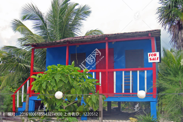 加勒比風(fēng)格的小屋出售