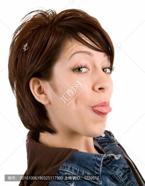 女人吐舌頭