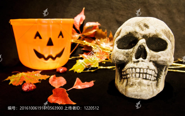 萬圣節(jié)恐怖骷髏南瓜