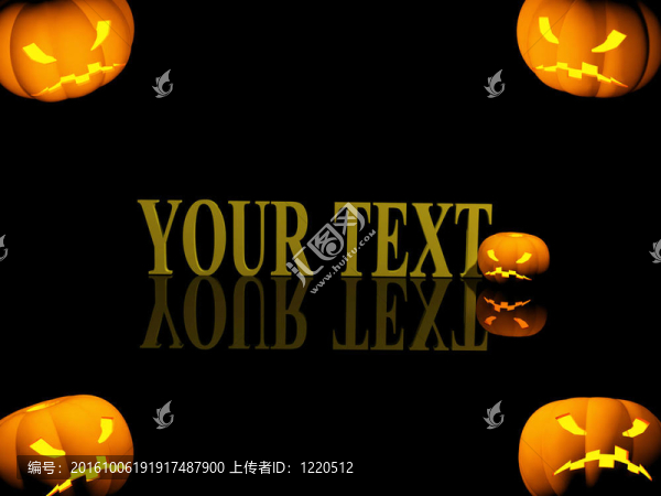 萬圣節(jié)背景與邪惡的南瓜