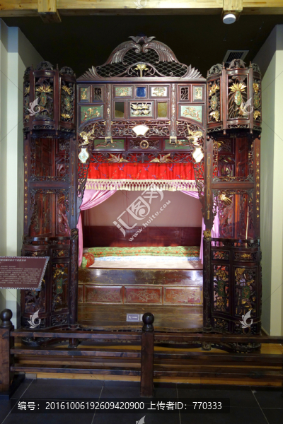渝式寧波拔步床,古床