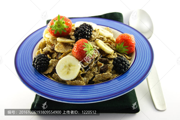 在一個(gè)藍(lán)色的碗里