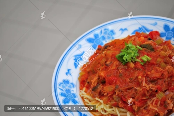 看意大利面豐盛
