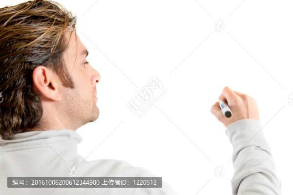用標(biāo)記寫(xiě)的人