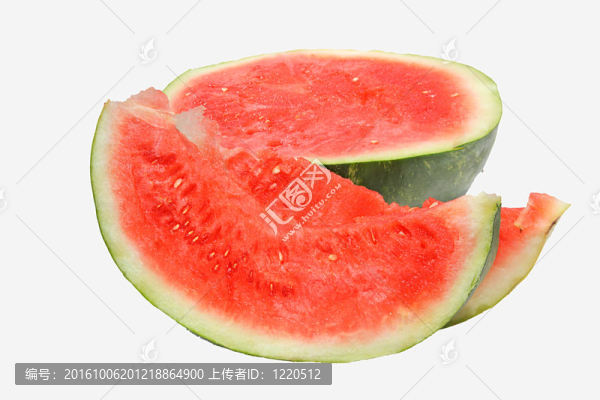 白色背景新鮮美味西瓜