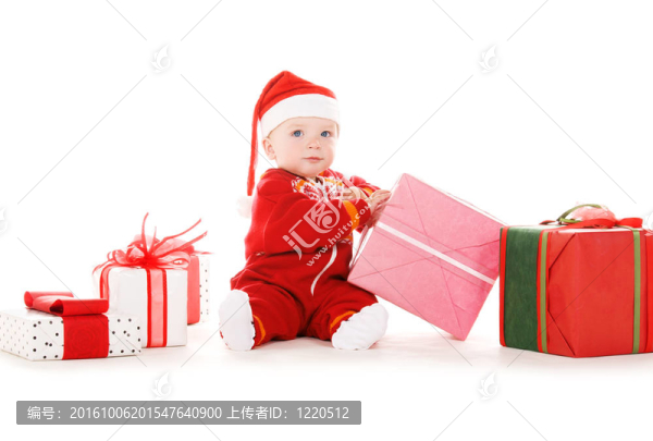 圣誕圣誕禮物的圣誕老人助手