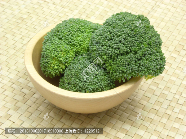 西蘭花對(duì)藤木碗墊