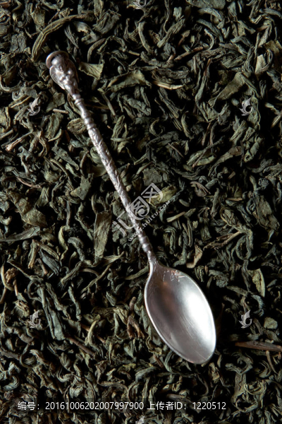 綠茶葉銀勺