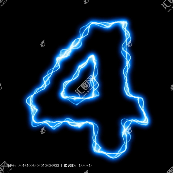 電閃電字母或字體