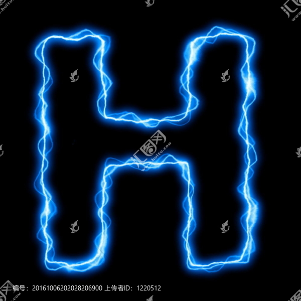 電閃電字母或字體