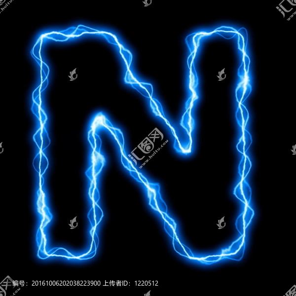 電閃電字母或字體