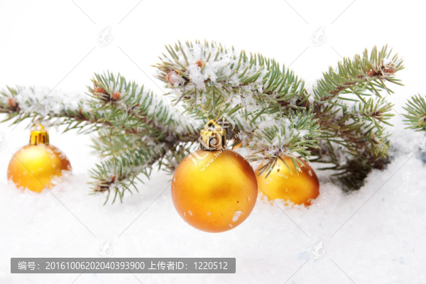 雪花近距離圣誕球