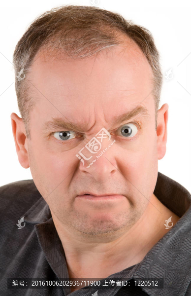 脾氣暴躁的中年男子