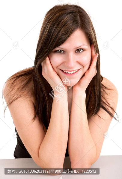 年輕漂亮的女人的畫像