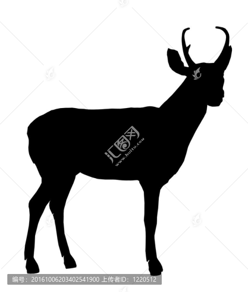 鹿插圖剪影