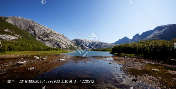 挪威湖景觀