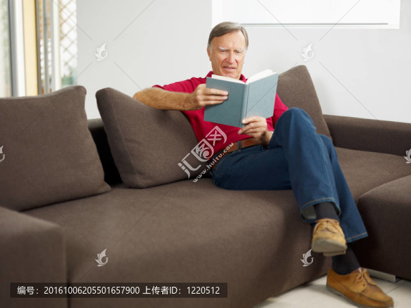 高級男子閱讀書