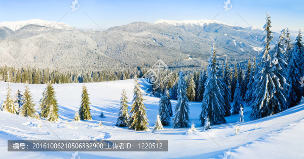 冬天的山地景觀