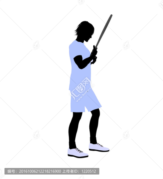 男性網(wǎng)球選手剪影